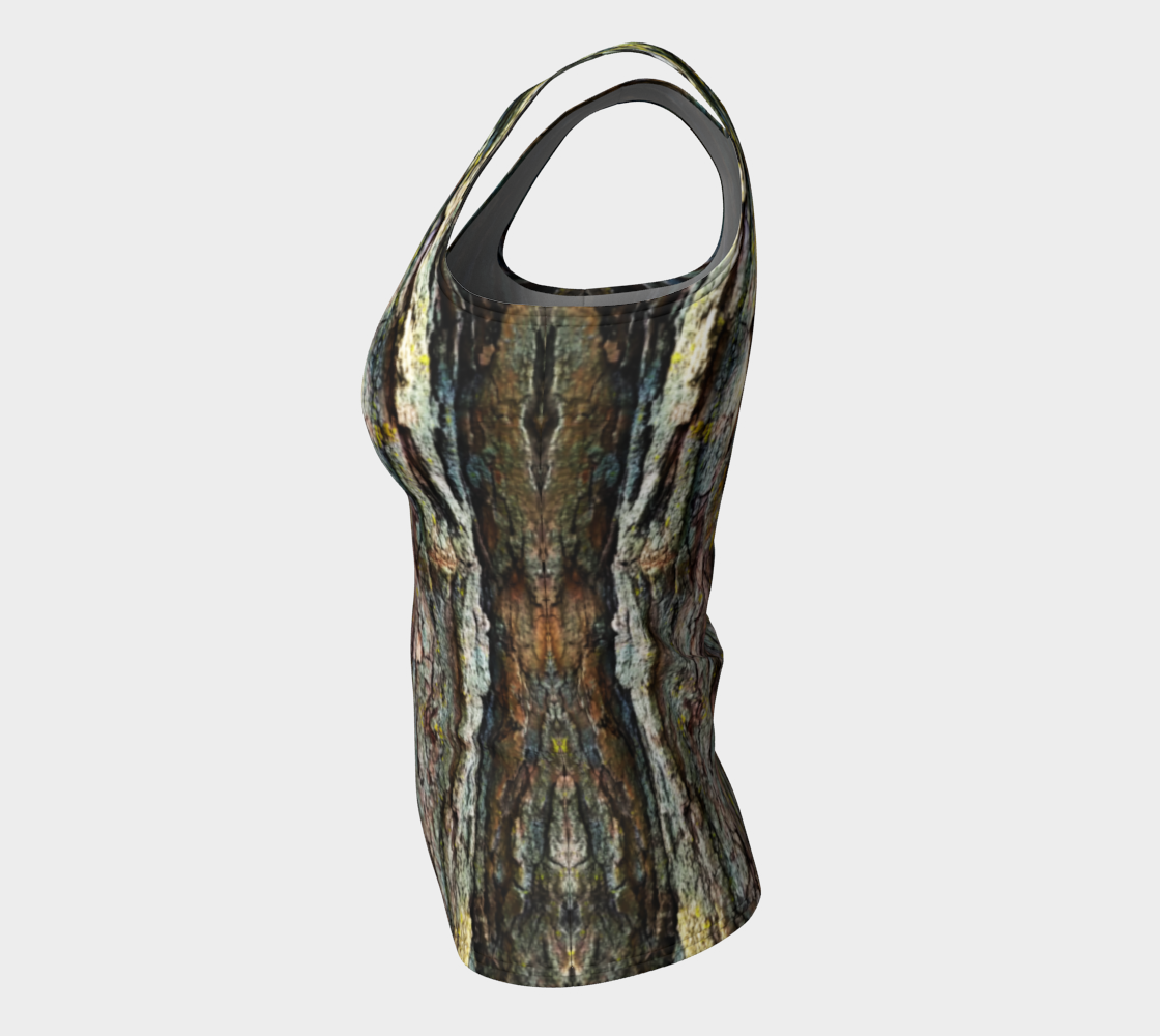 Tree Bark Fitted Tank Top - long option available preview #7
