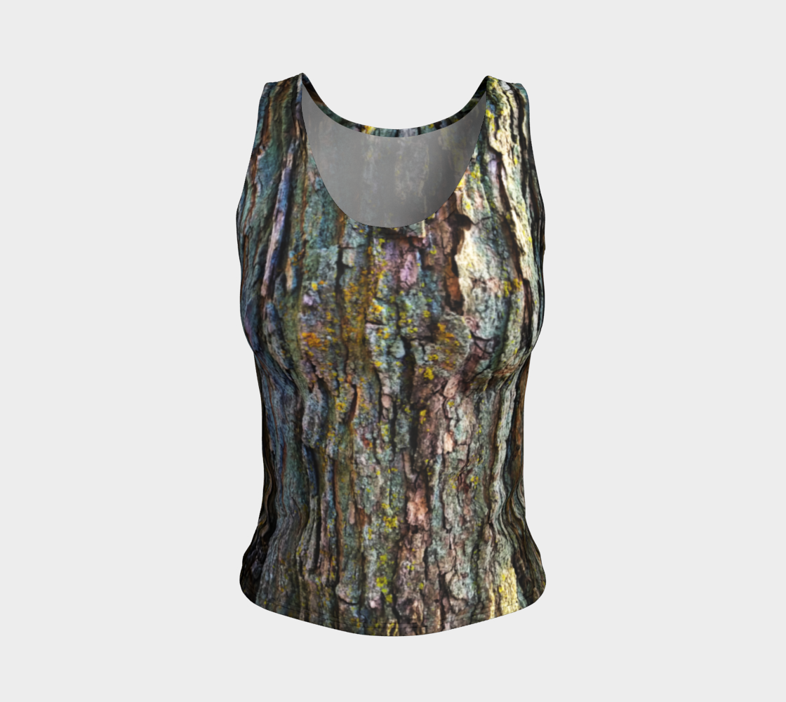 Tree Bark Fitted Tank Top - long option available preview