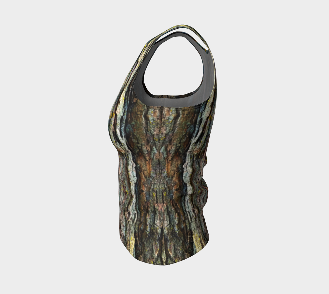 Tree Bark Fitted Tank Top - long option available preview #3