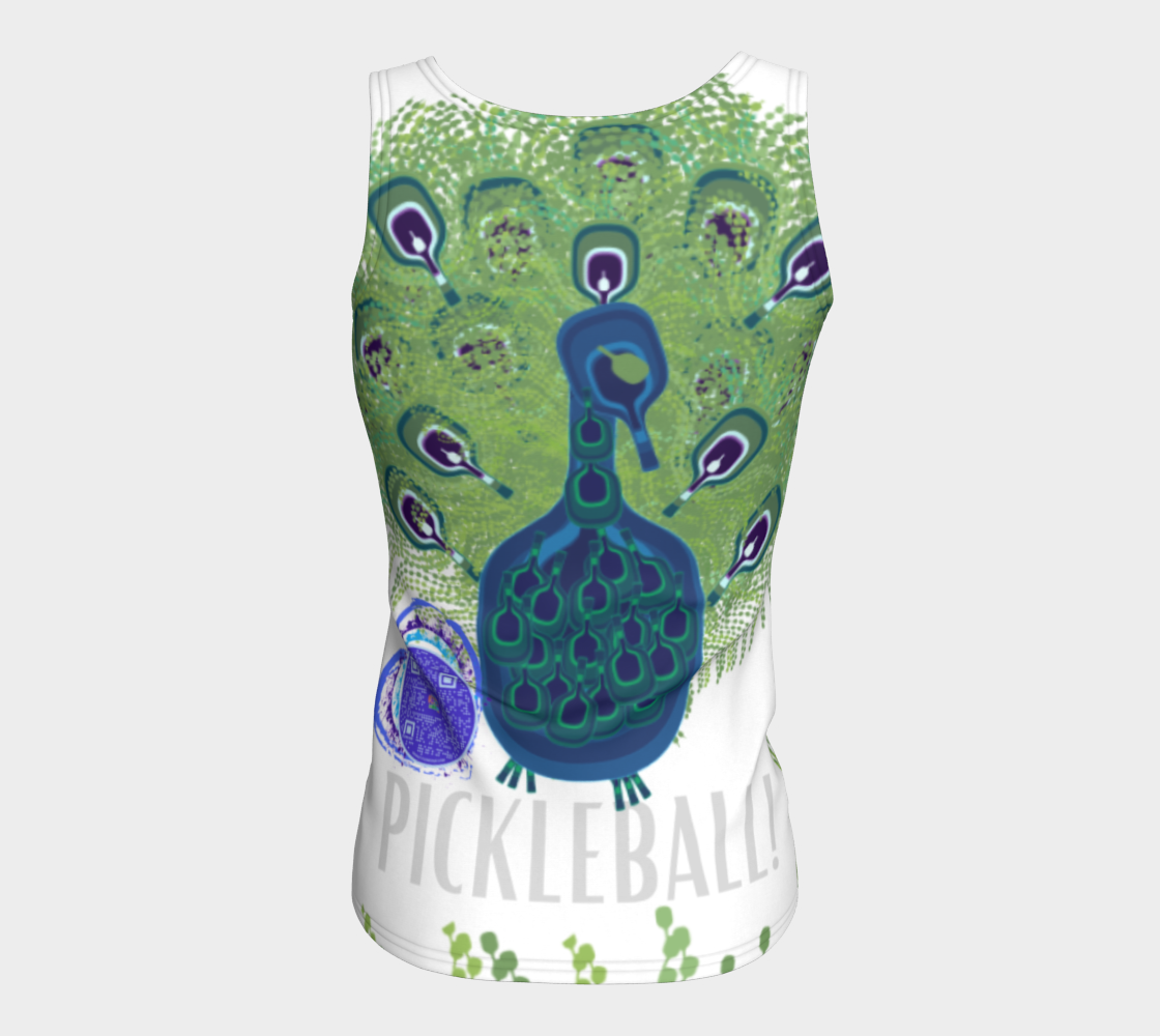 Pickleball Peacock Fitted Tank thumbnail #7