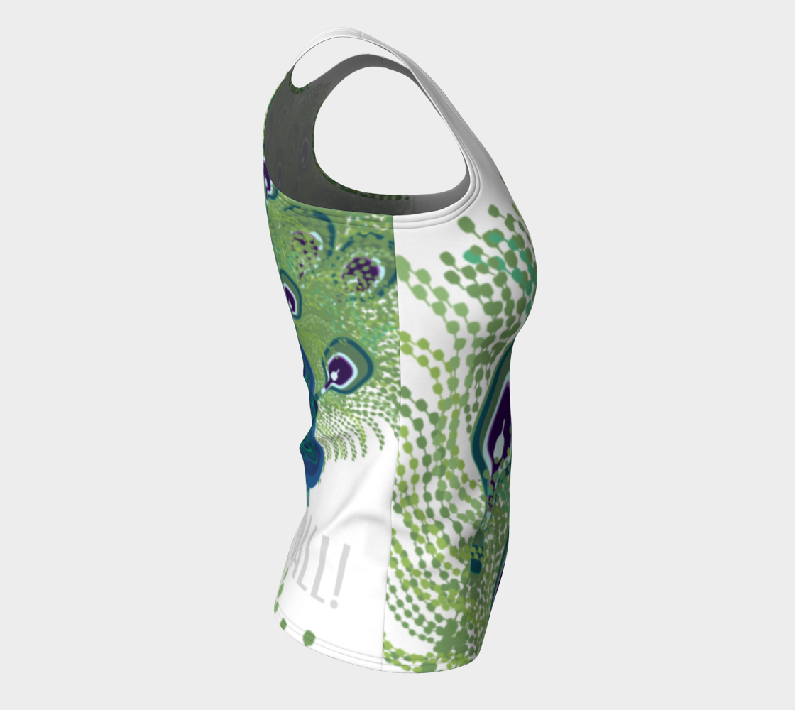Pickleball Peacock Fitted Tank preview #8