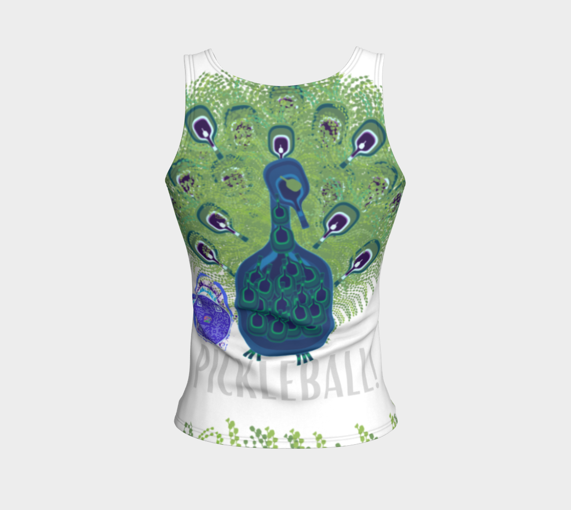 Pickleball Peacock Fitted Tank thumbnail #3