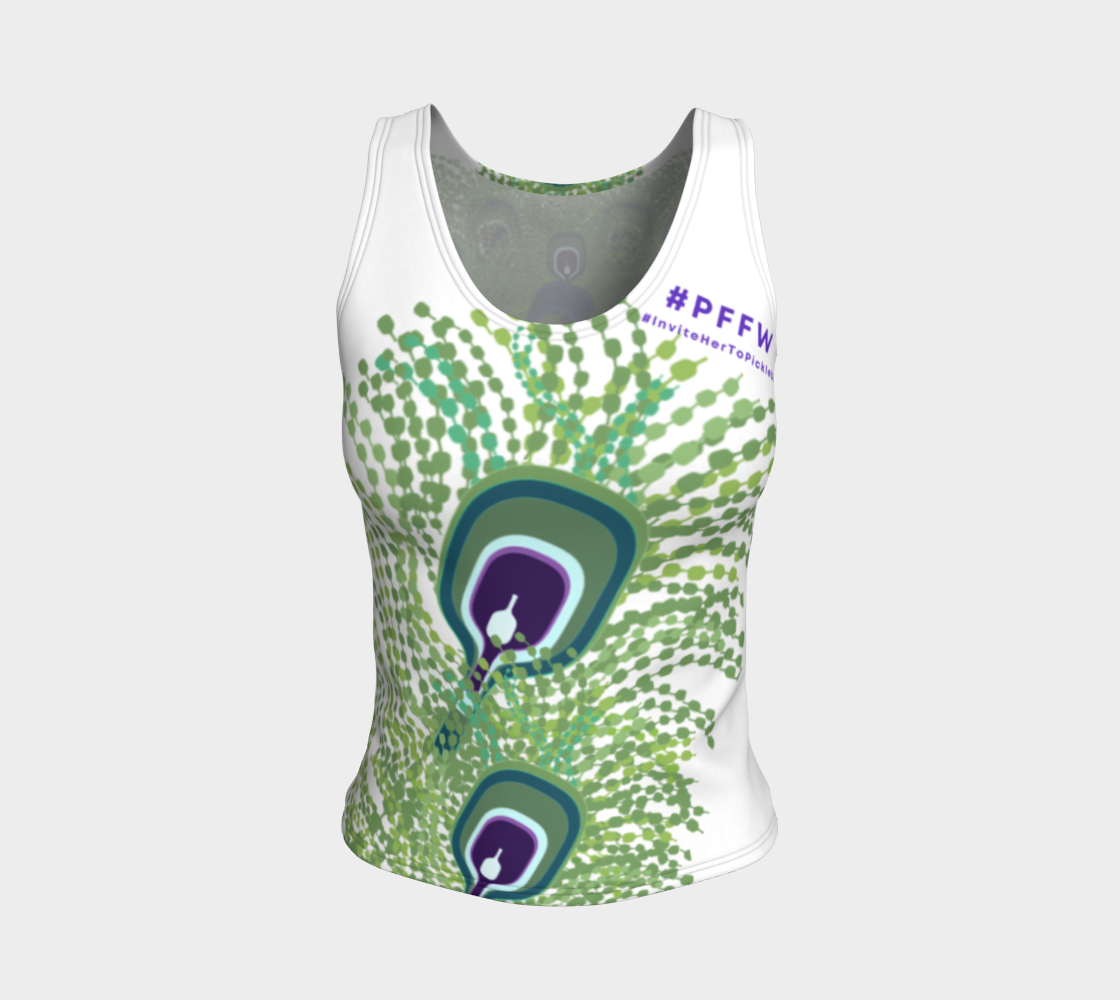 Pickleball Peacock Fitted Tank thumbnail #2
