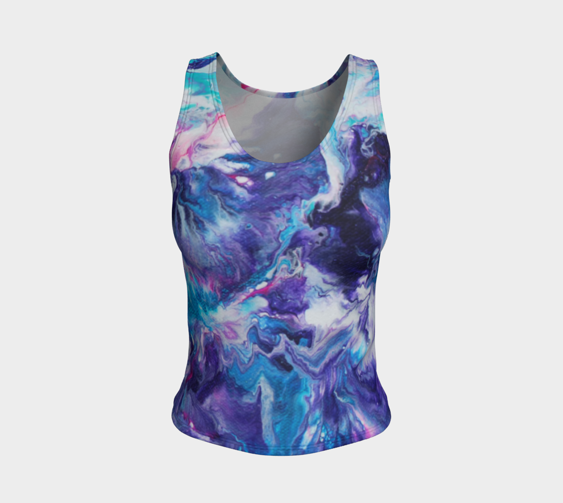 Bloom 2 - Fitted Tank Top 3D preview