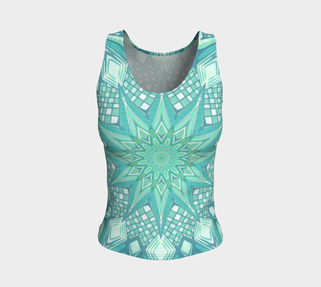 Burst Mandala Fitted Tank Top  preview