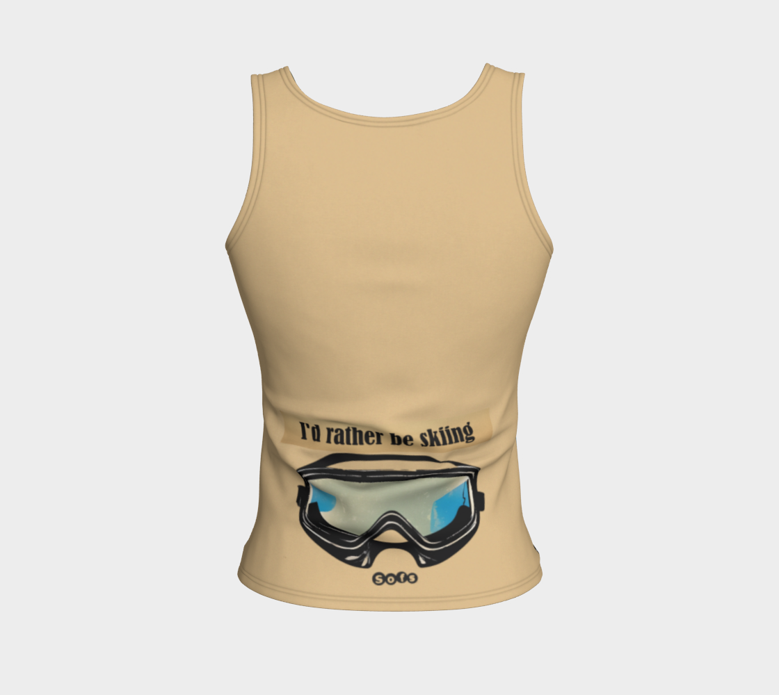rather be skiing tank top preview #2