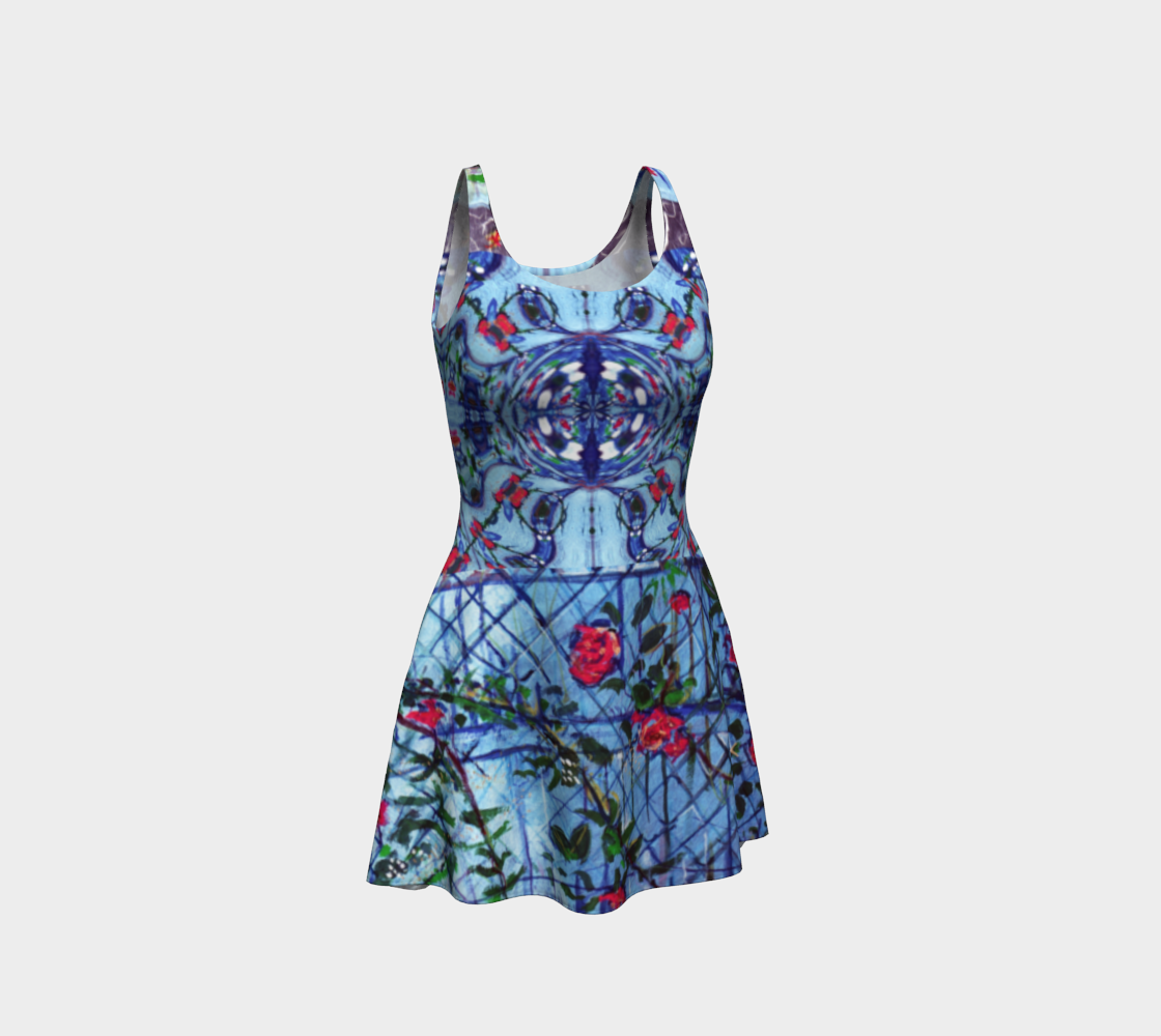 Roses & Brambles Flare Dress with Life Buoy Ring Design preview
