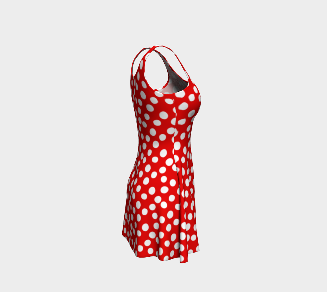All About the Dots Flare Dress - Red thumbnail #5