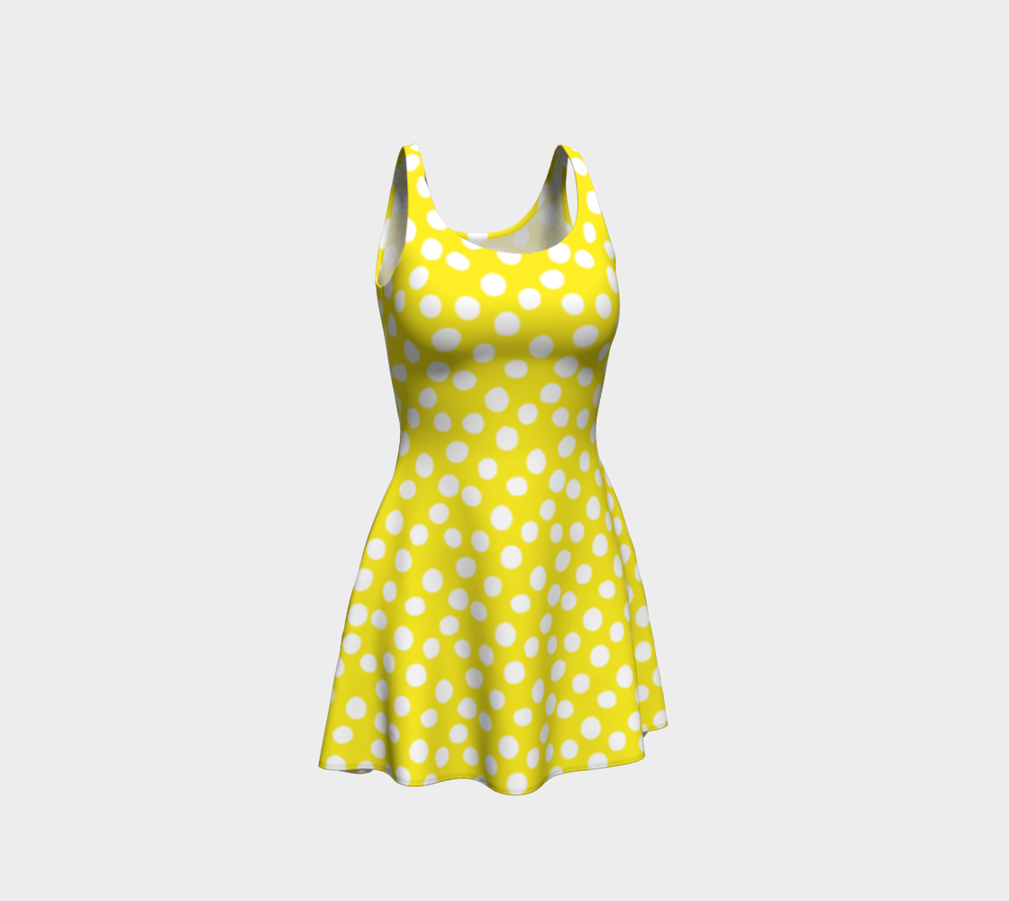 Aperçu de All About the Dots Flare Dress - Yellow