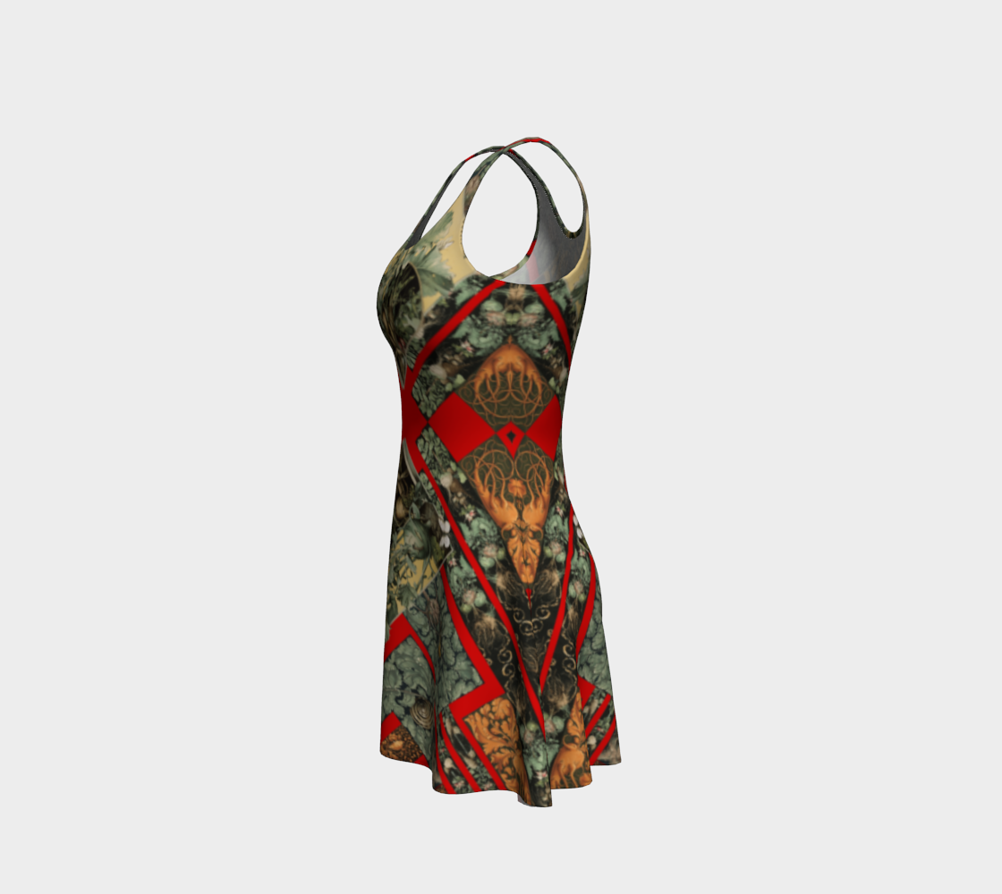 Victorian Vegetables Flare Dress 2 preview #2