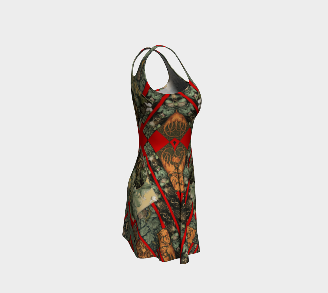 Victorian Vegetables Flare Dress 2 preview #4