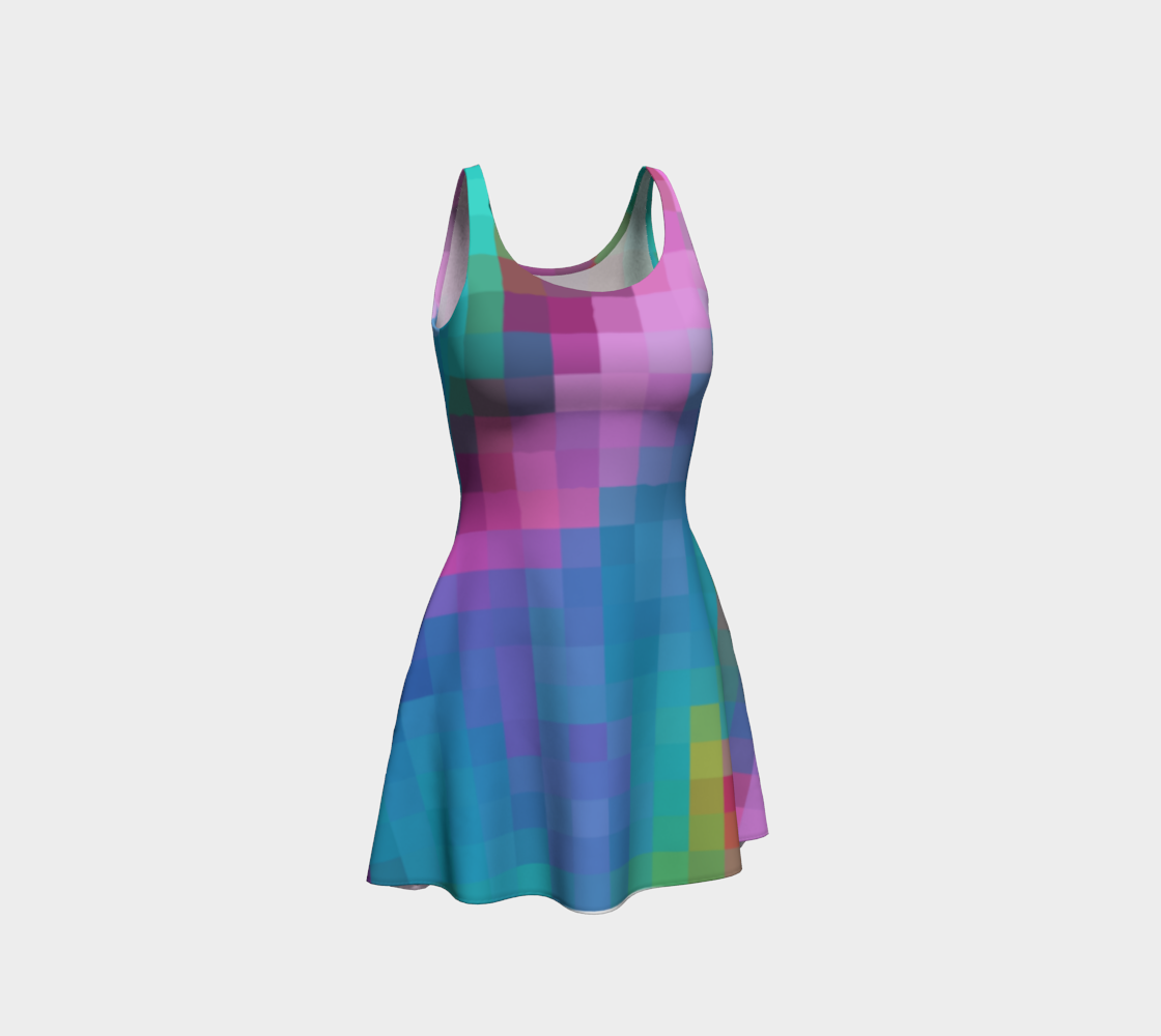 Aperçu de Color Pixels Flare Dress