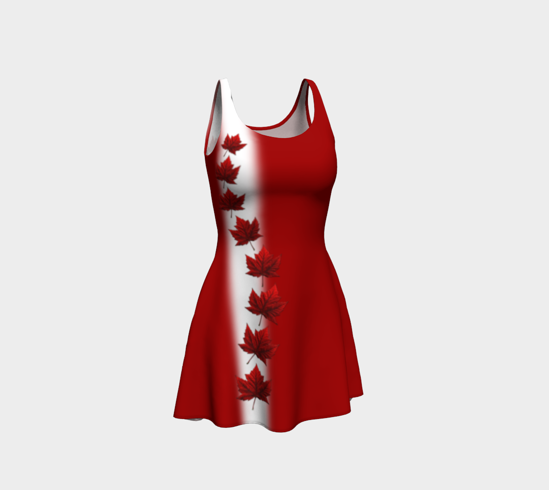 Canada Dress Flared Canada Flag Dresses preview