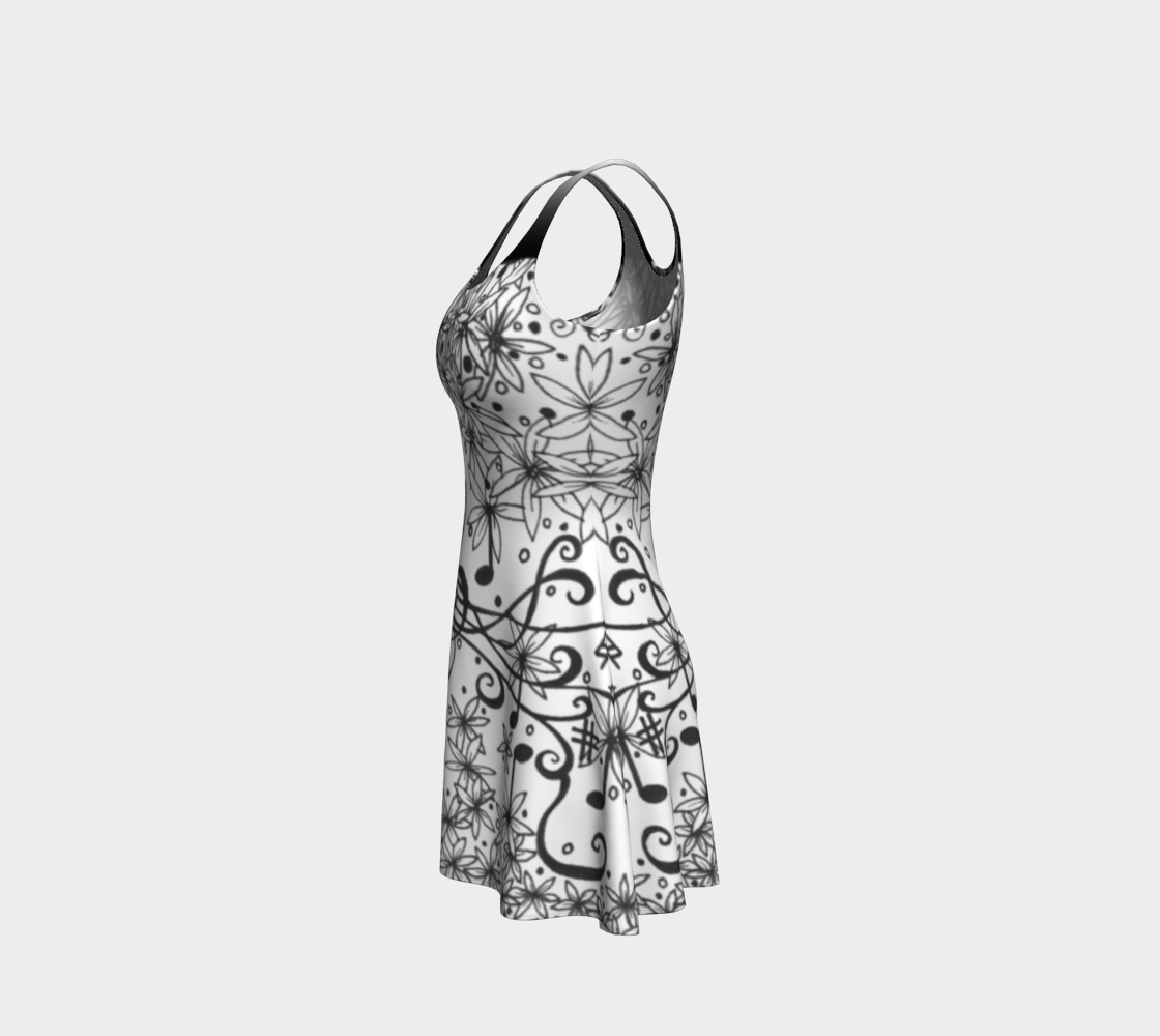 Garden Symphony Floral Musical Tank Dress w/ Ombre Shoulders preview #2