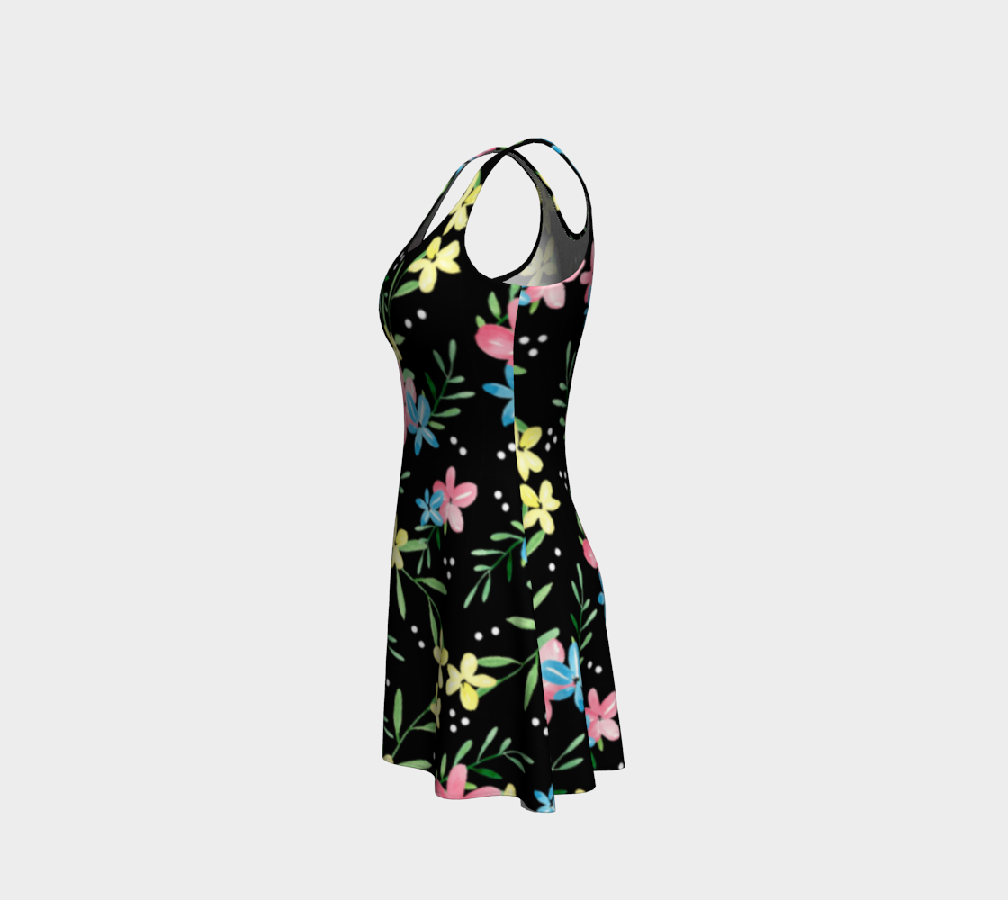 Floral Watercolor Flare Dress preview #2