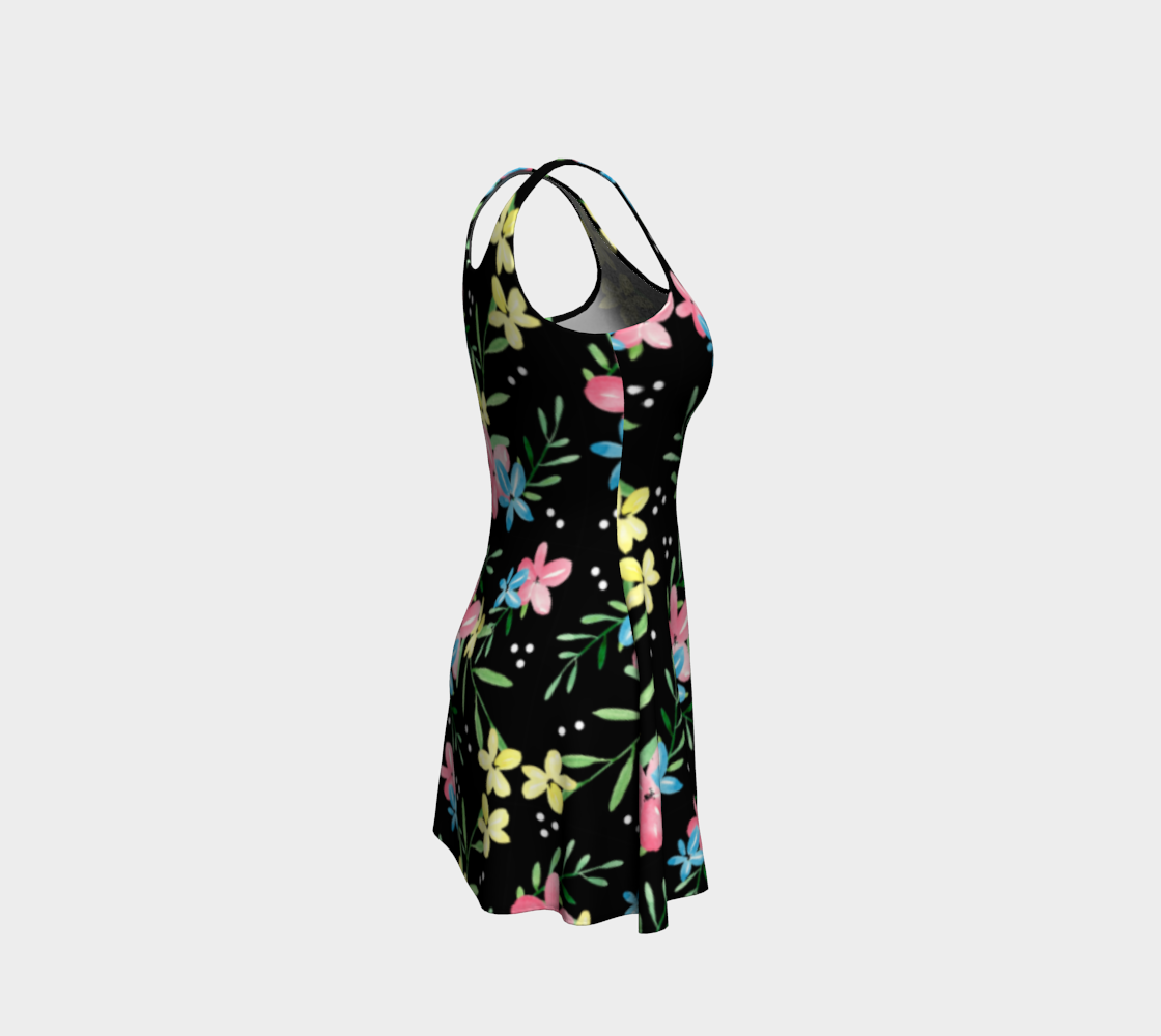 Floral Watercolor Flare Dress preview #4