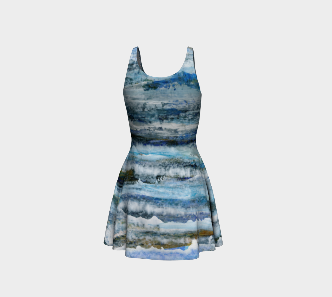 Ocean Waves Flare Dress preview #3