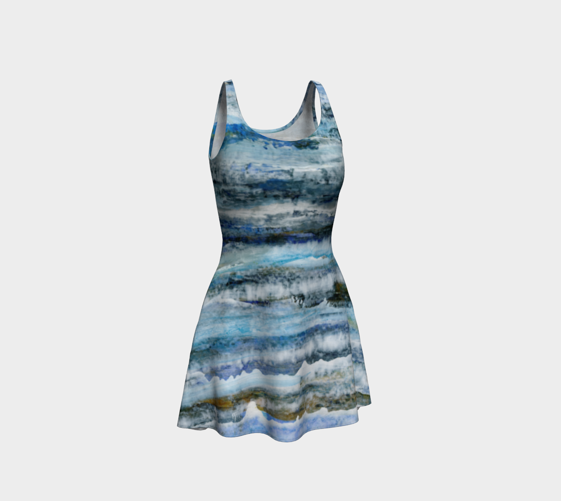 Ocean Waves Flare Dress preview #1