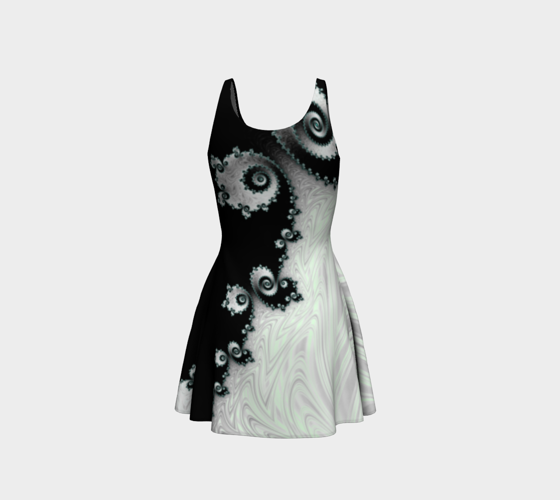 Cascading Satin Flare Dress preview #3