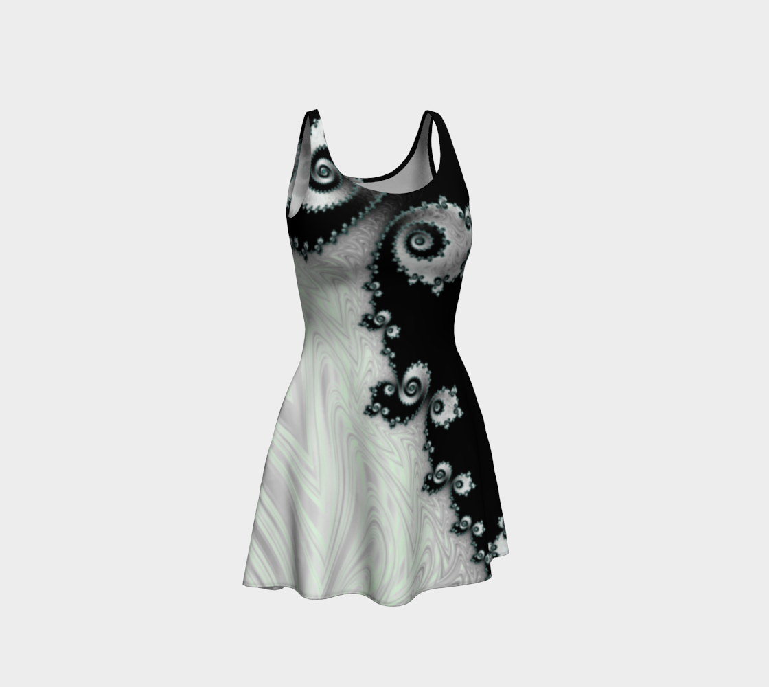 Cascading Satin Flare Dress preview #1