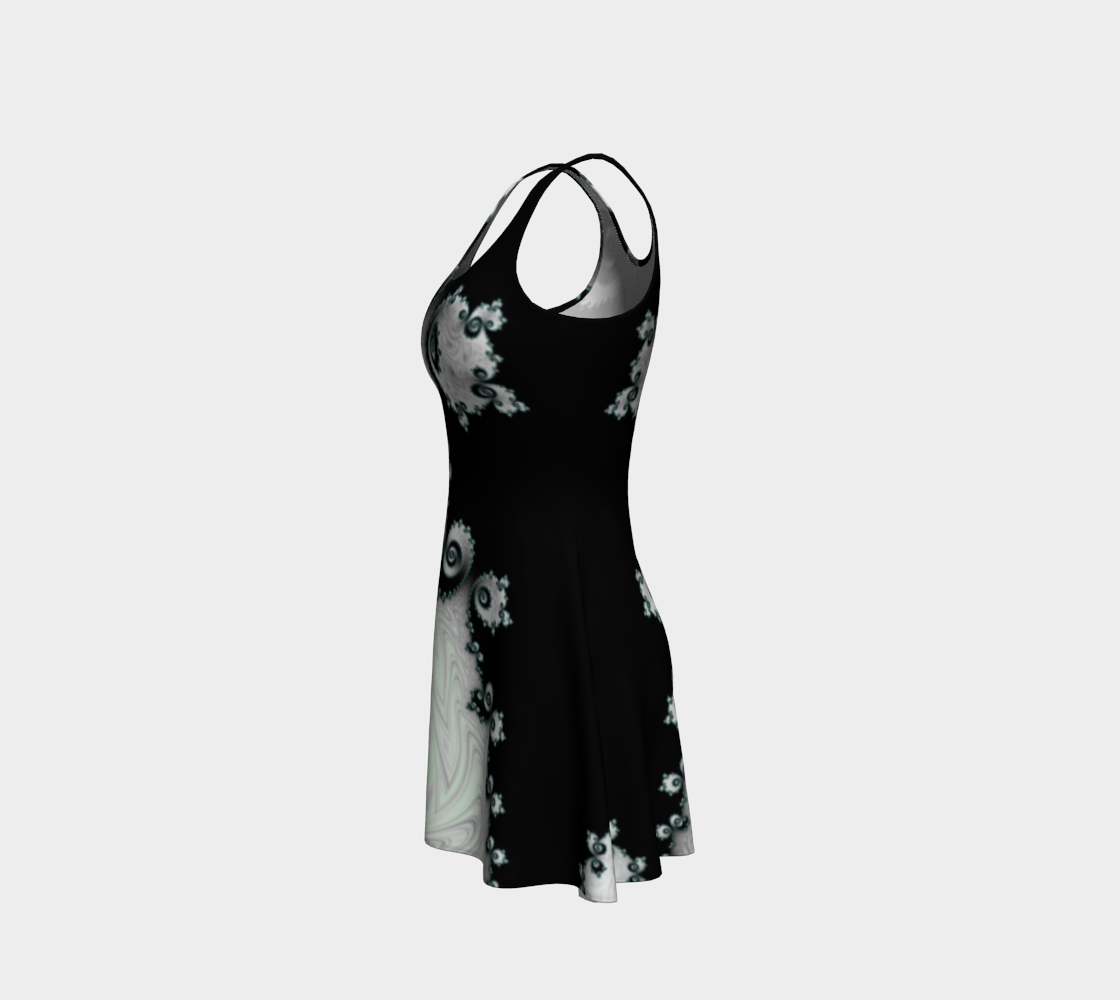 Cascading Satin Flare Dress preview #2