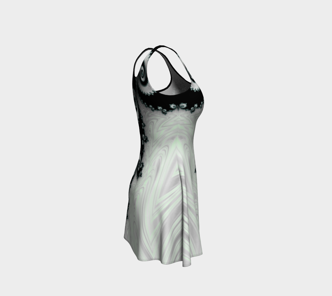 Cascading Satin Flare Dress preview #4