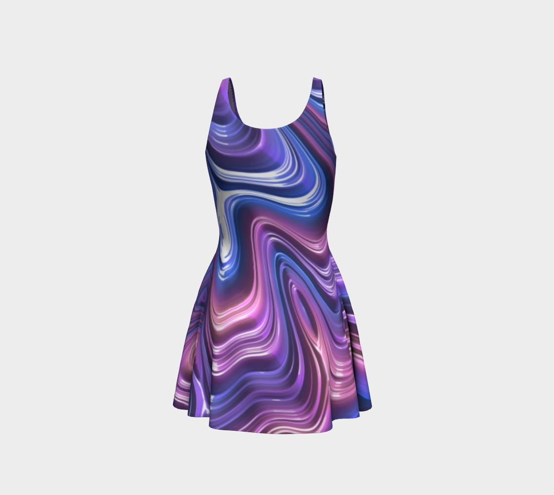 Purple Ripple Flare Dress preview #3