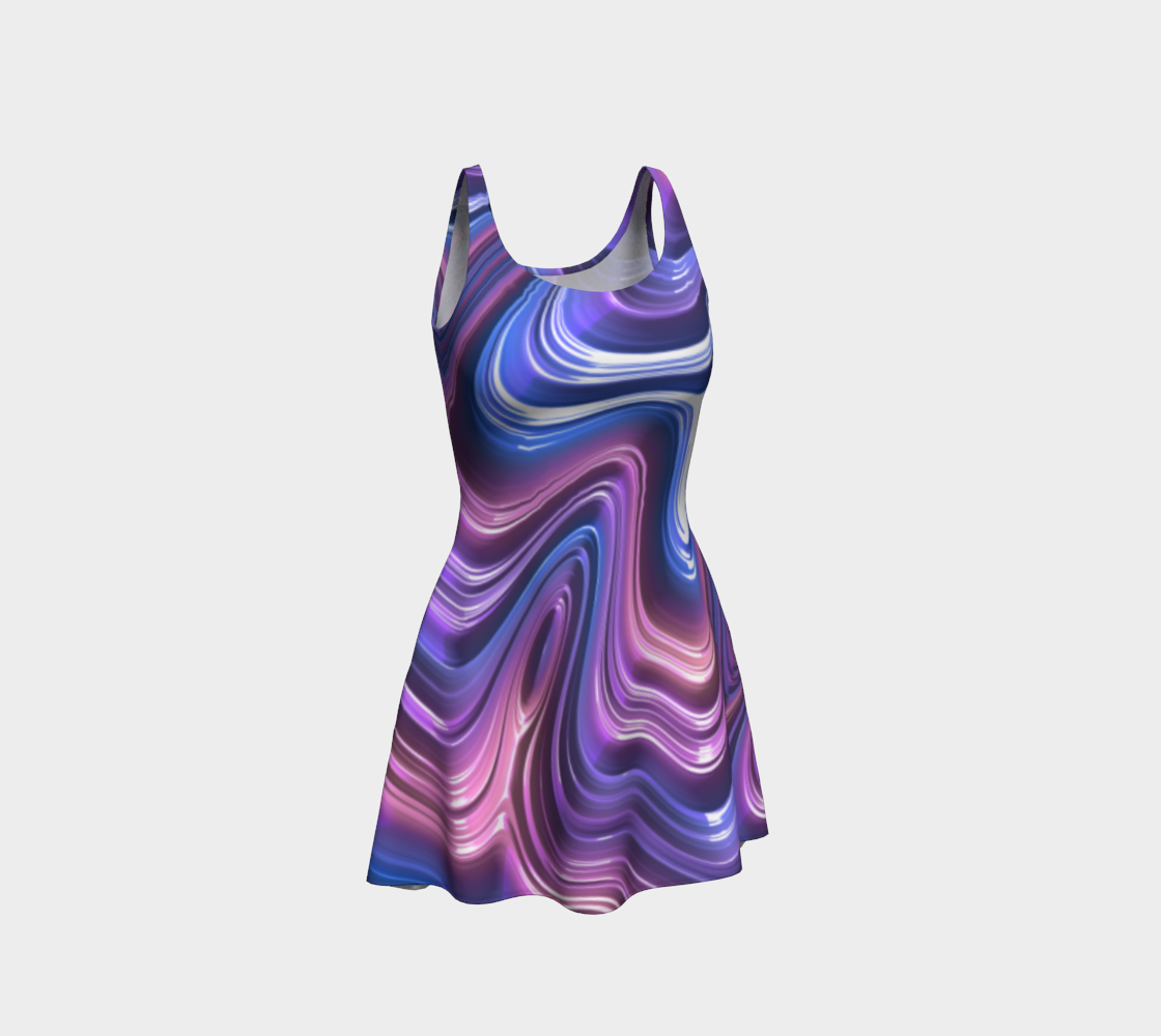 Purple Ripple Flare Dress preview #1
