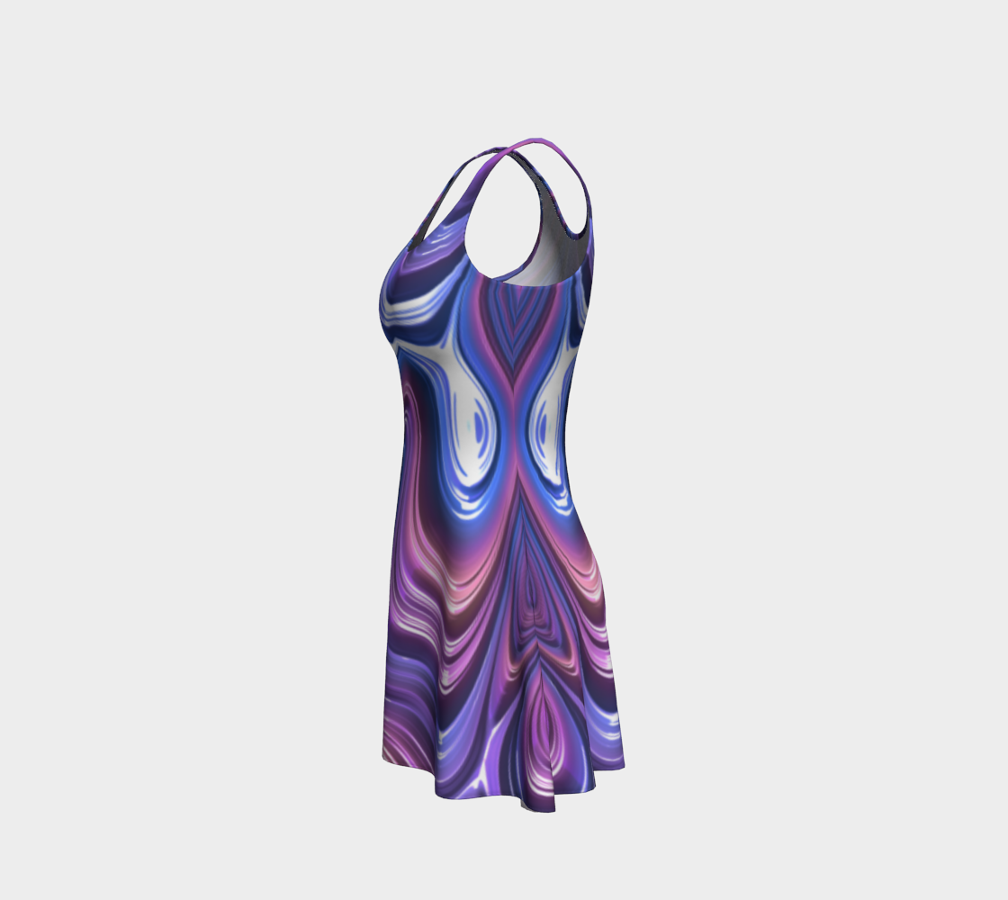 Purple Ripple Flare Dress preview #2