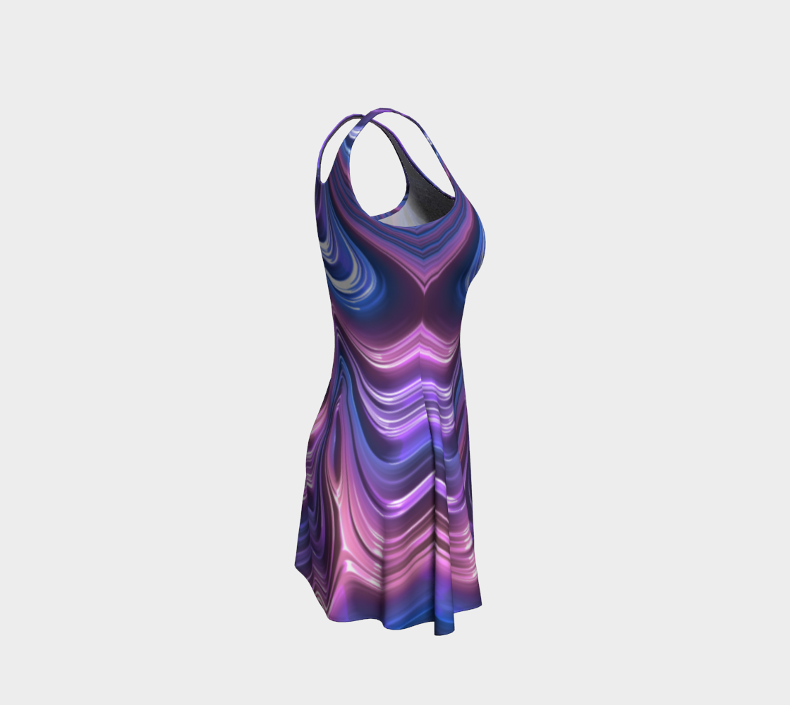 Purple Ripple Flare Dress preview #4