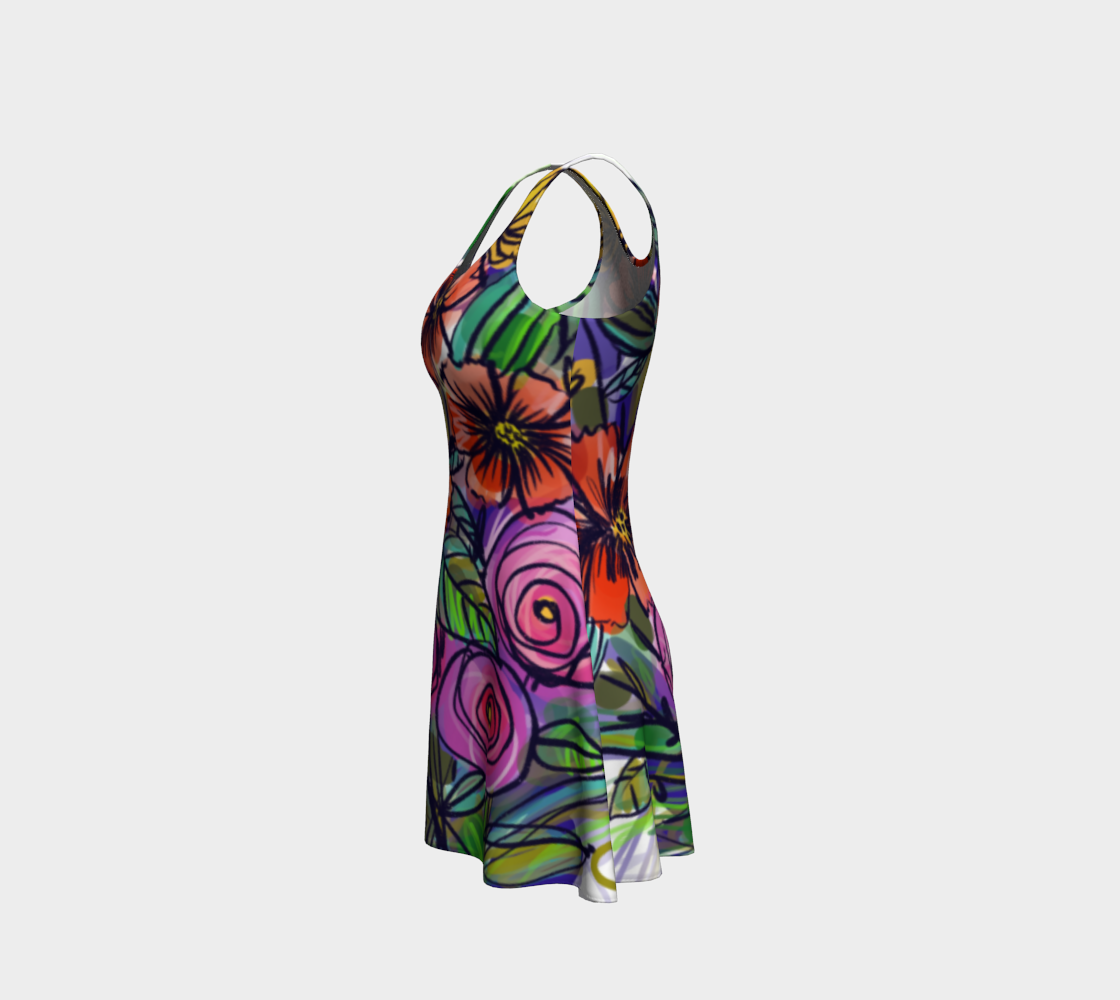 Robe évasée flower power preview #2