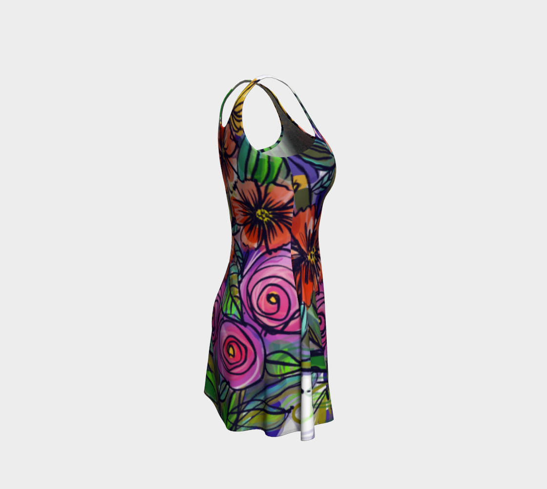 Robe évasée flower power preview #4