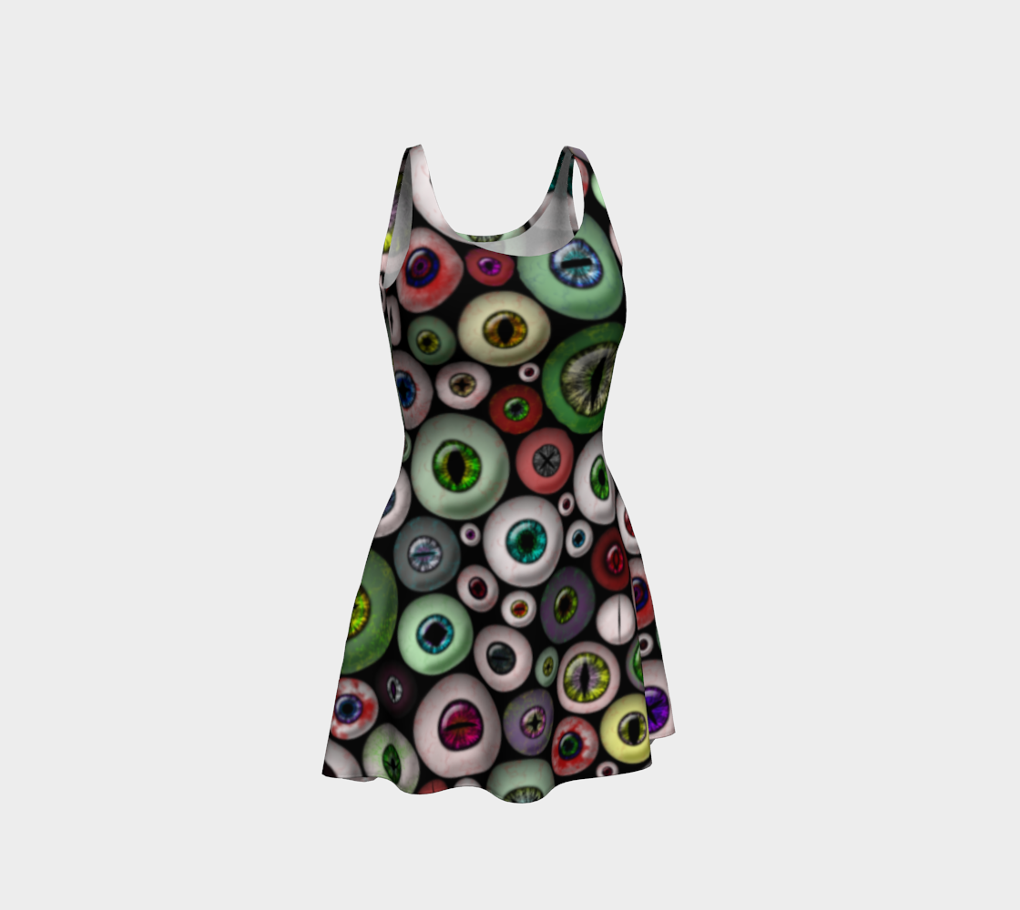 Creepy Eyes Flare Dress preview
