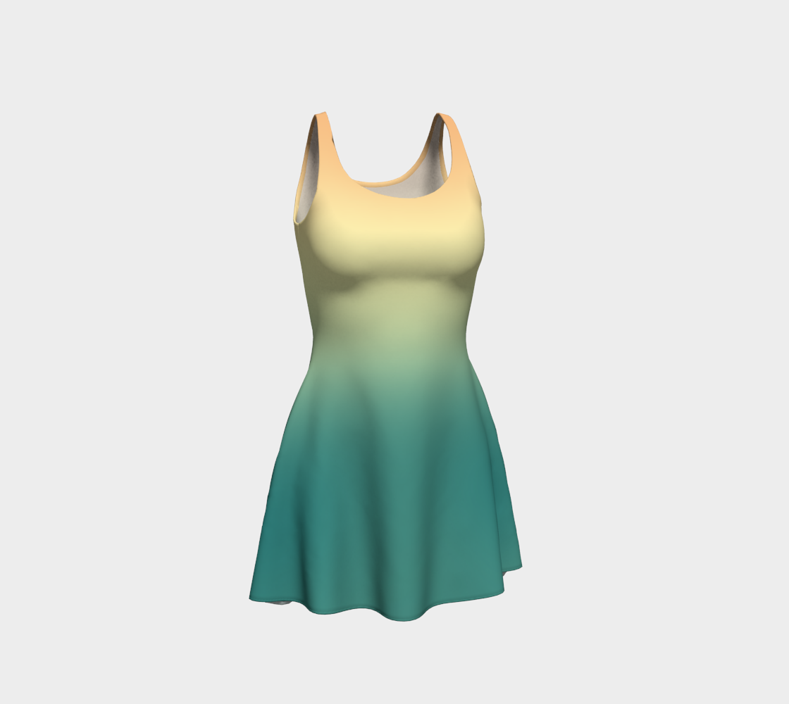 Sunset Field Flare Dress 3D preview