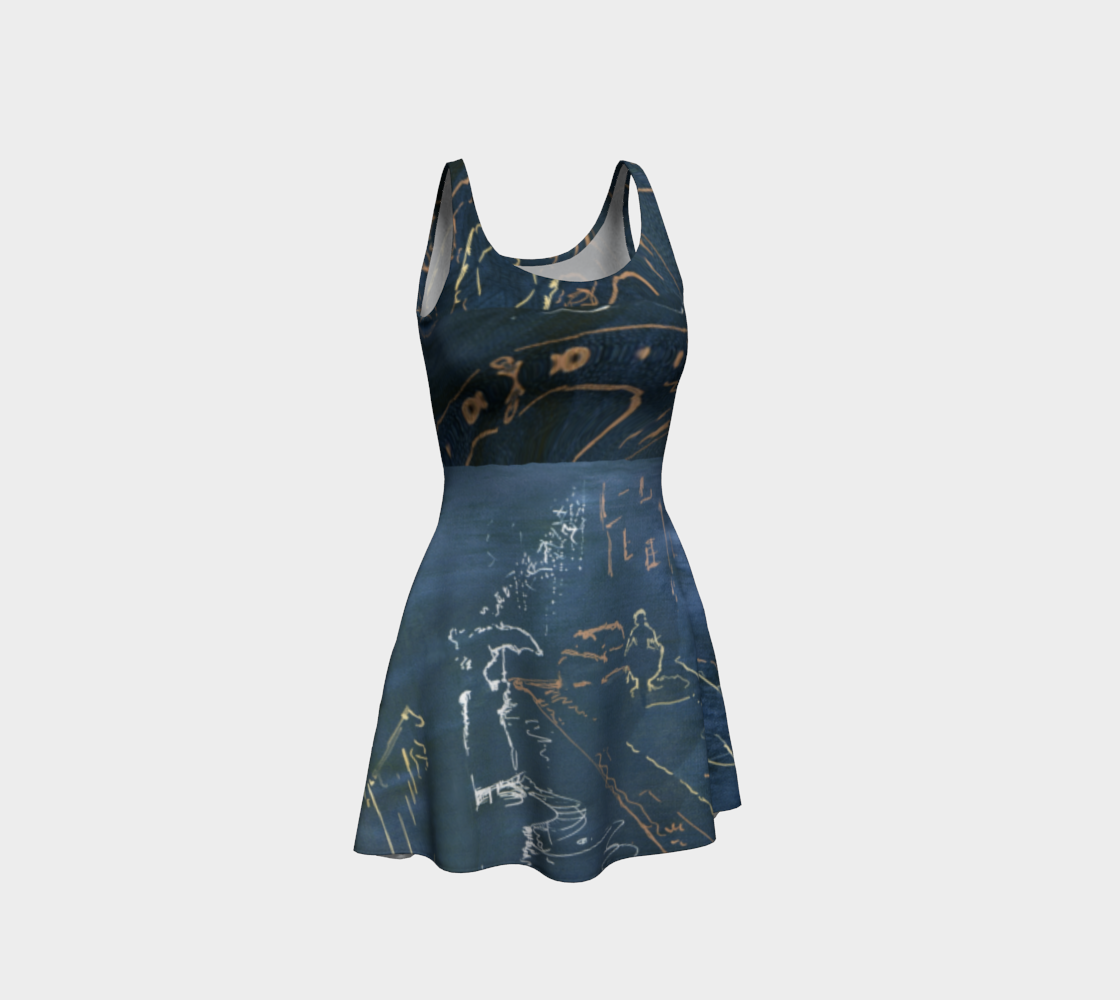 Carbon St. Flare-Point Dress 3D preview