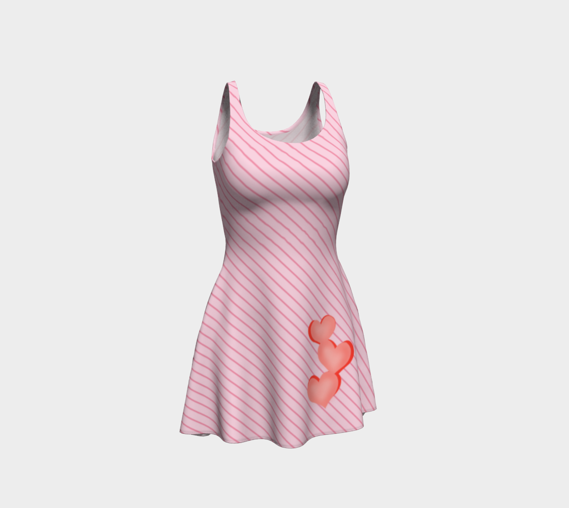 Aperçu 3D de Pink Pinstripes and Hearts