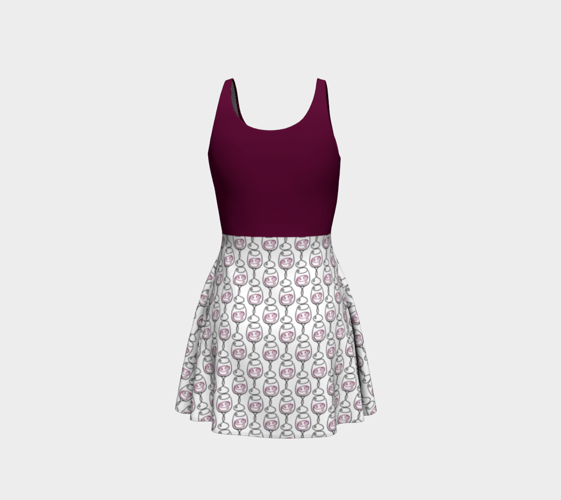 Wine is Always a Good Idea Flare Dress preview #3