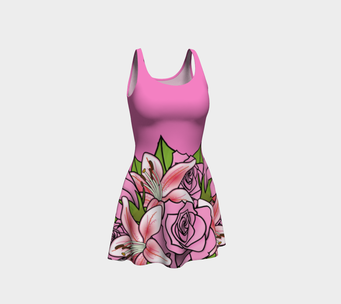 Bouquet of Flowers Flare Dress preview