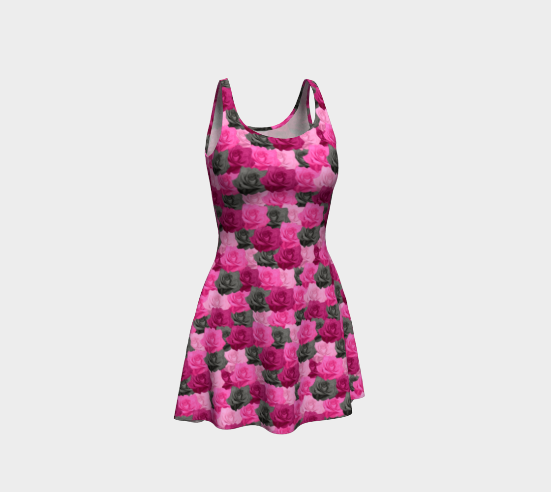 Pink Roses Flare Dress preview