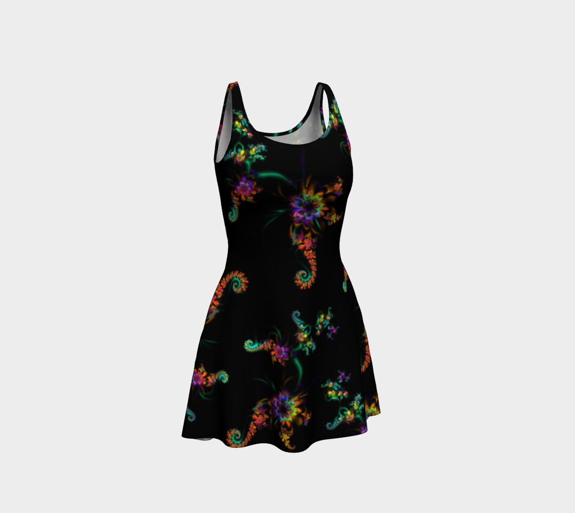Decorative Flower Design on Black preview #1