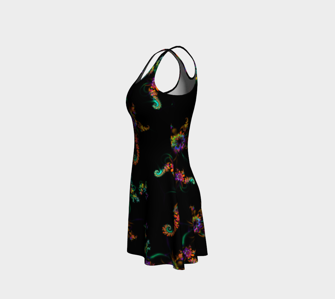 Decorative Flower Design on Black preview #2