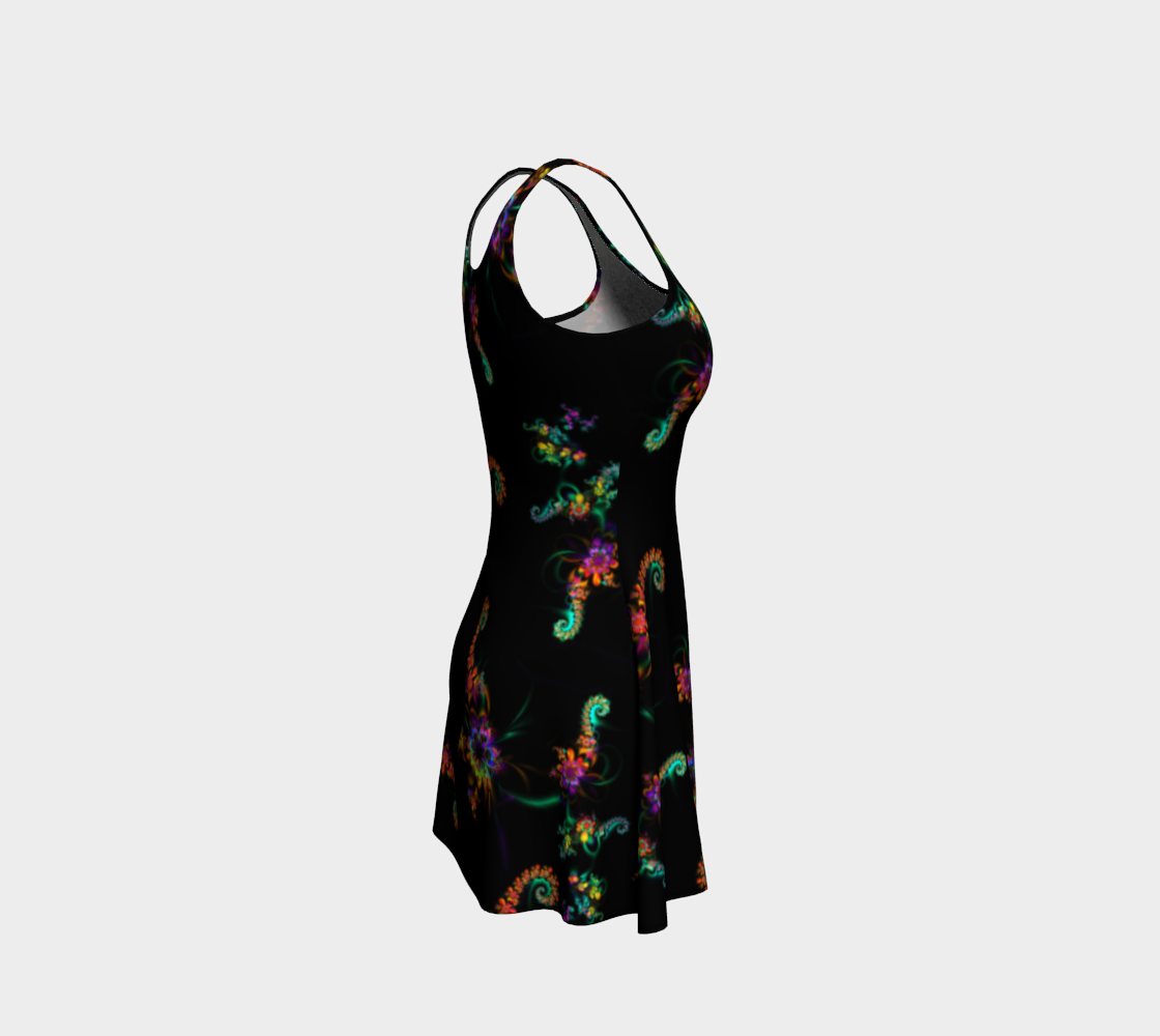 Decorative Flower Design on Black preview #4