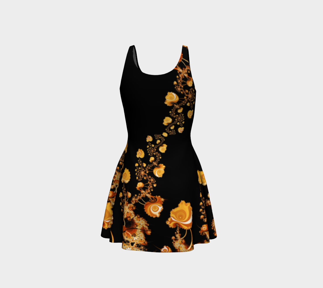 Abstract Gold Roses on Black preview #3