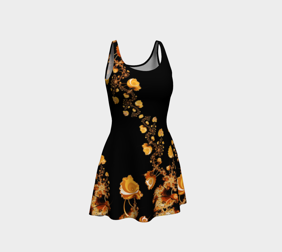 Abstract Gold Roses on Black preview #1