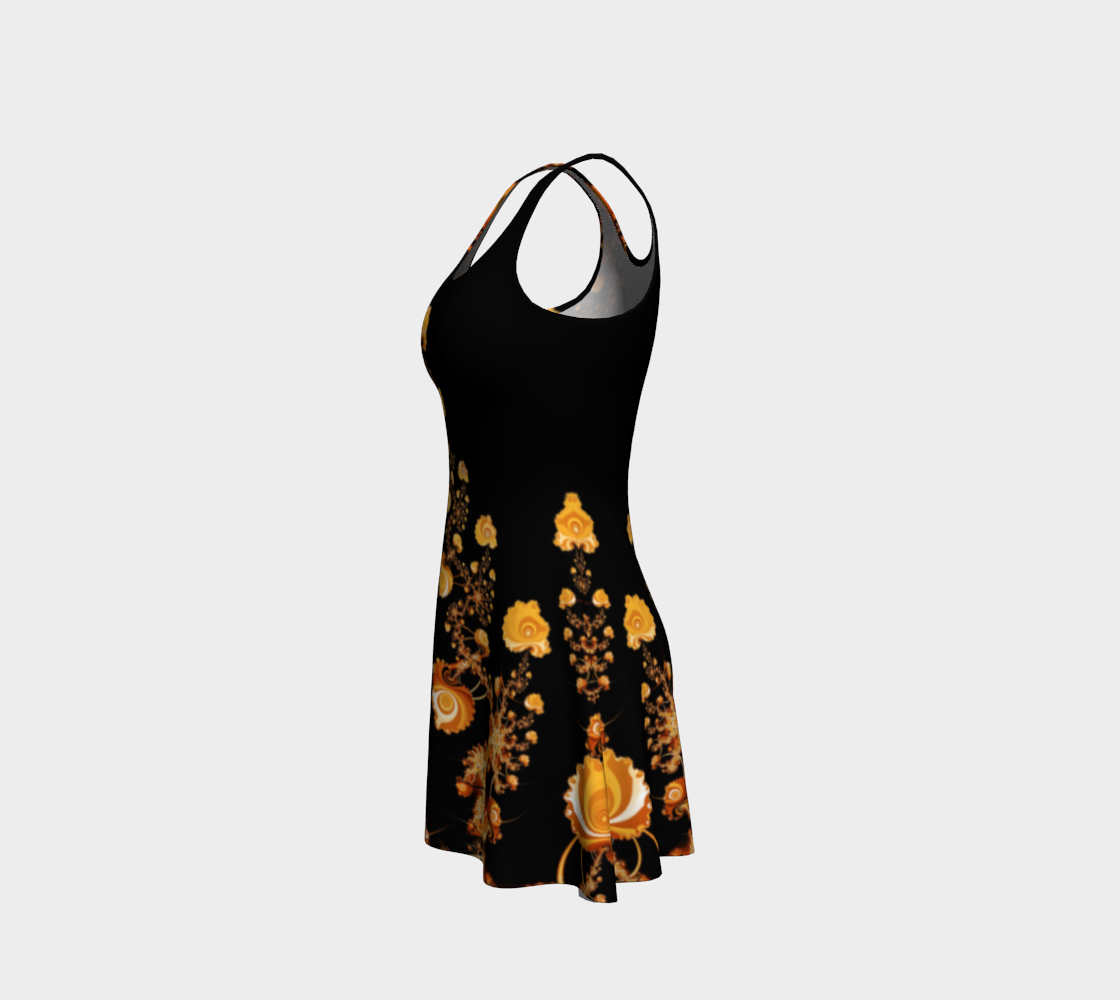 Abstract Gold Roses on Black preview #2