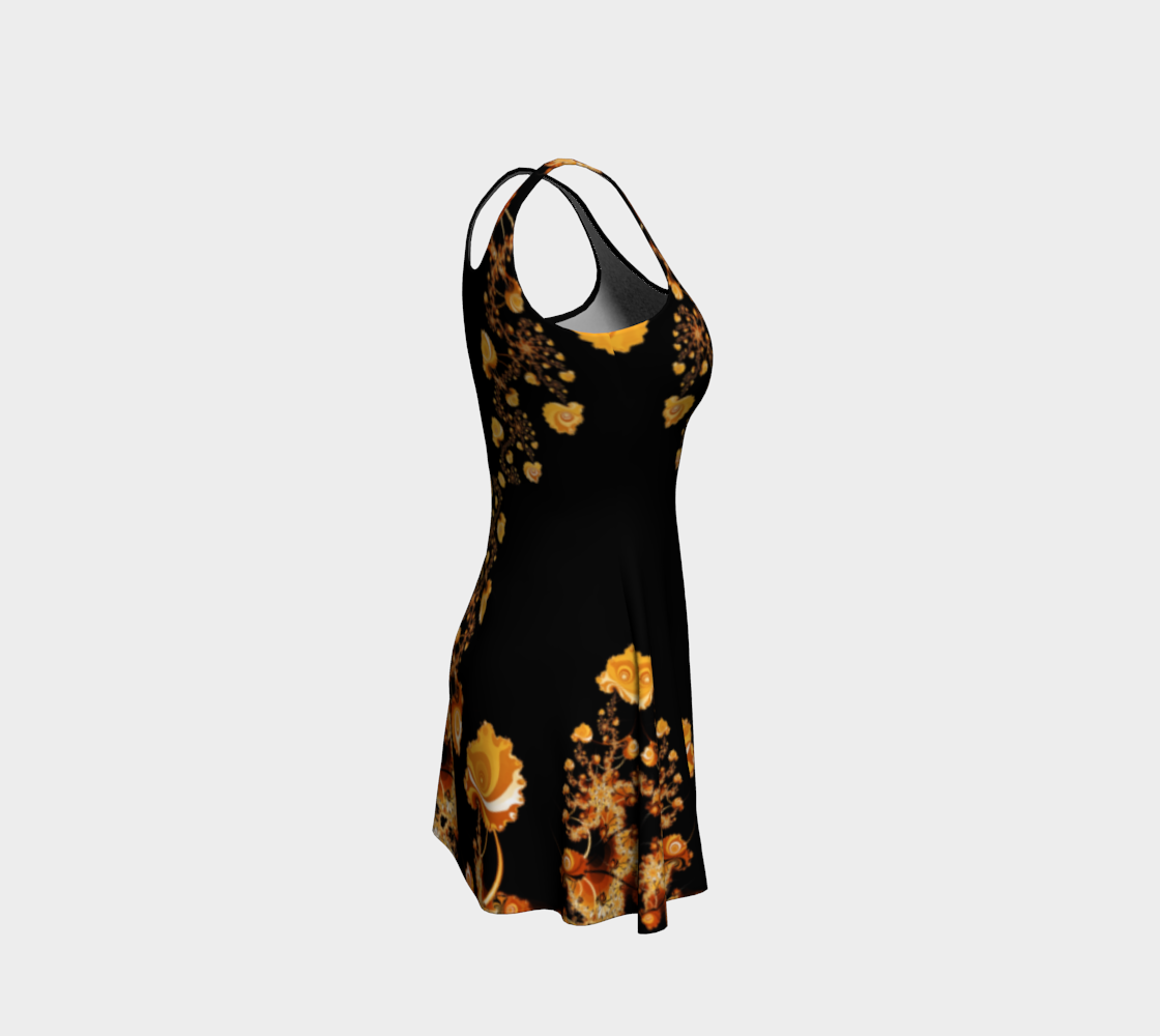 Abstract Gold Roses on Black preview #4