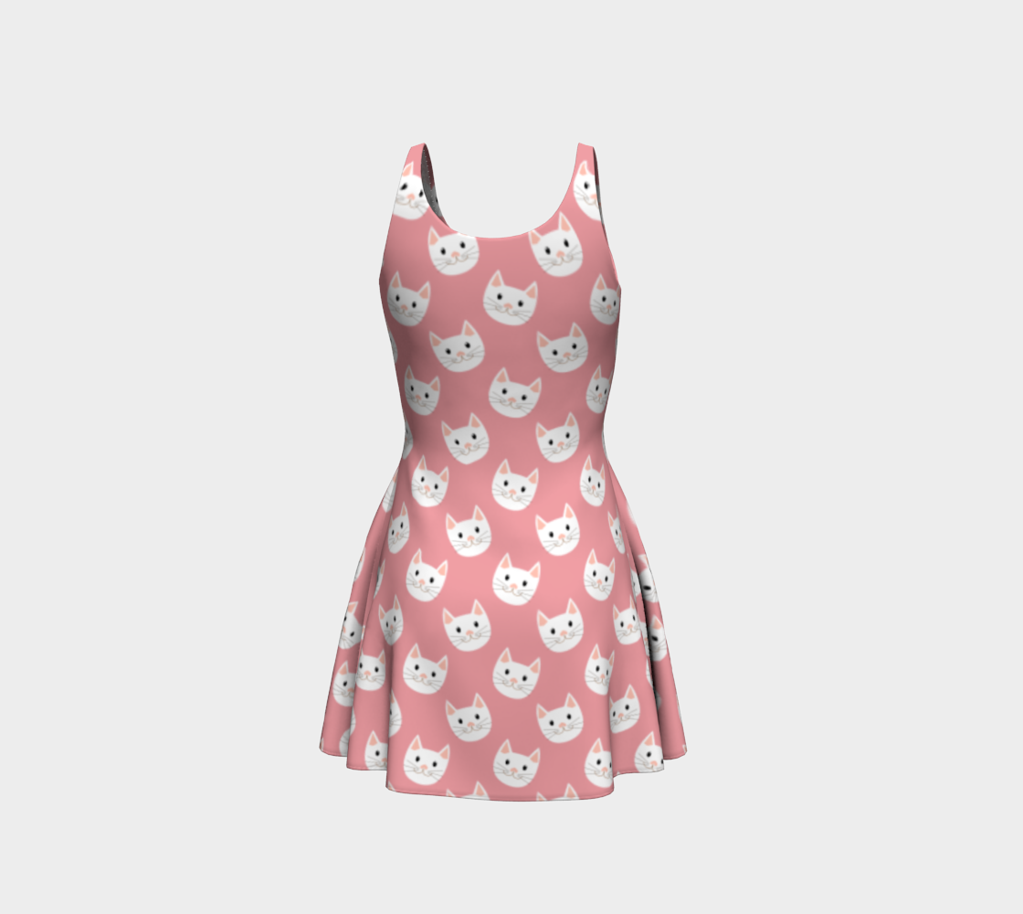Cute Kitty Cat Faces on Pink preview #3