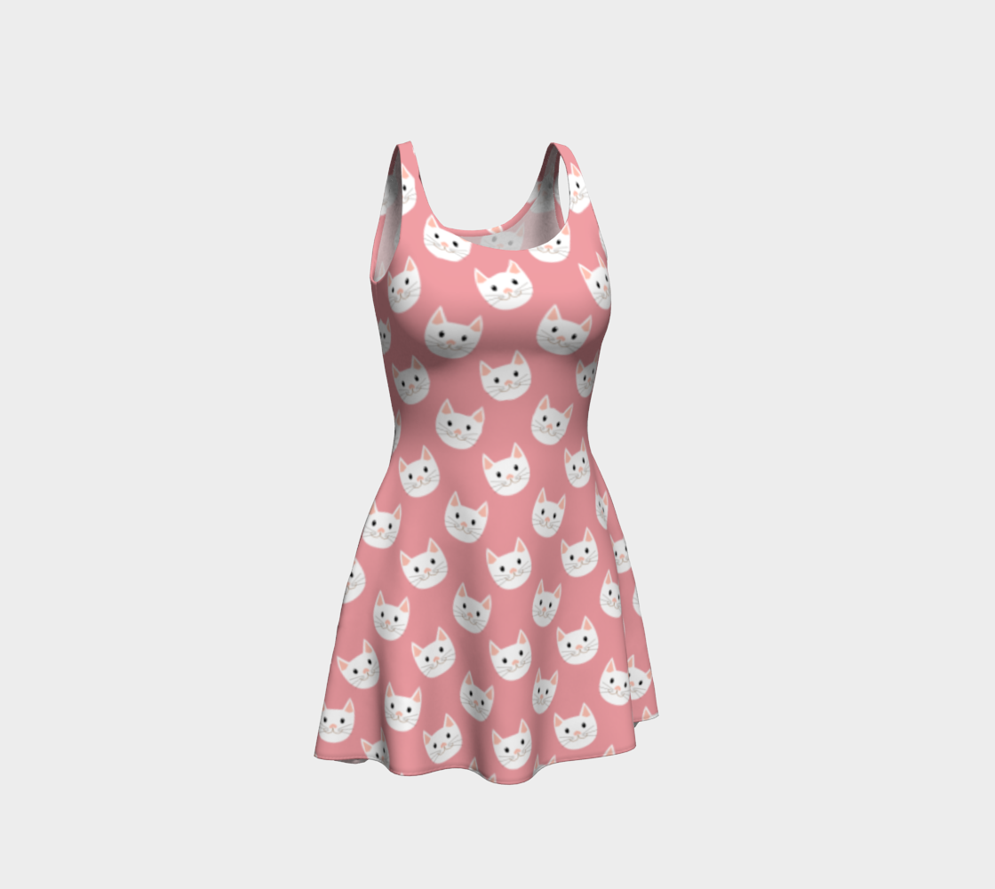 Cute Kitty Cat Faces on Pink preview #1