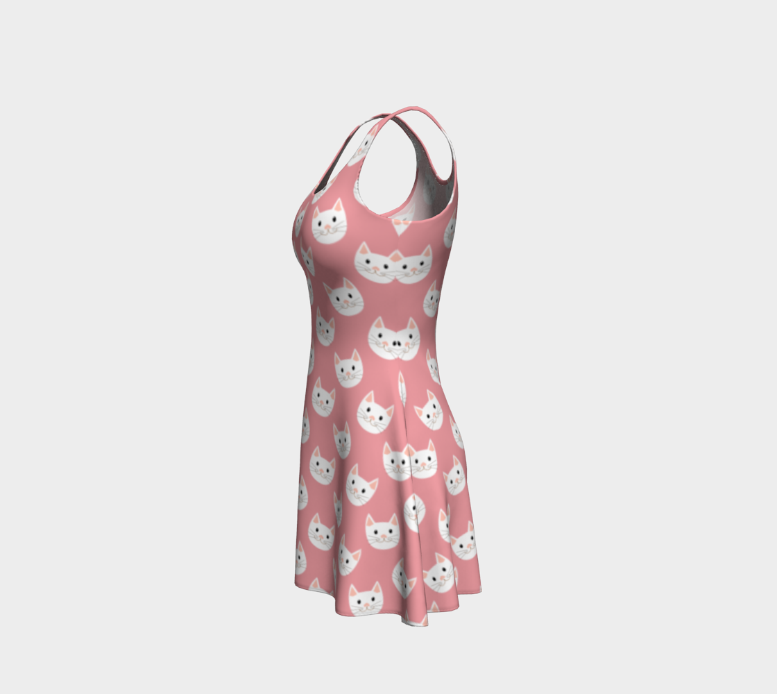 Cute Kitty Cat Faces on Pink preview #2