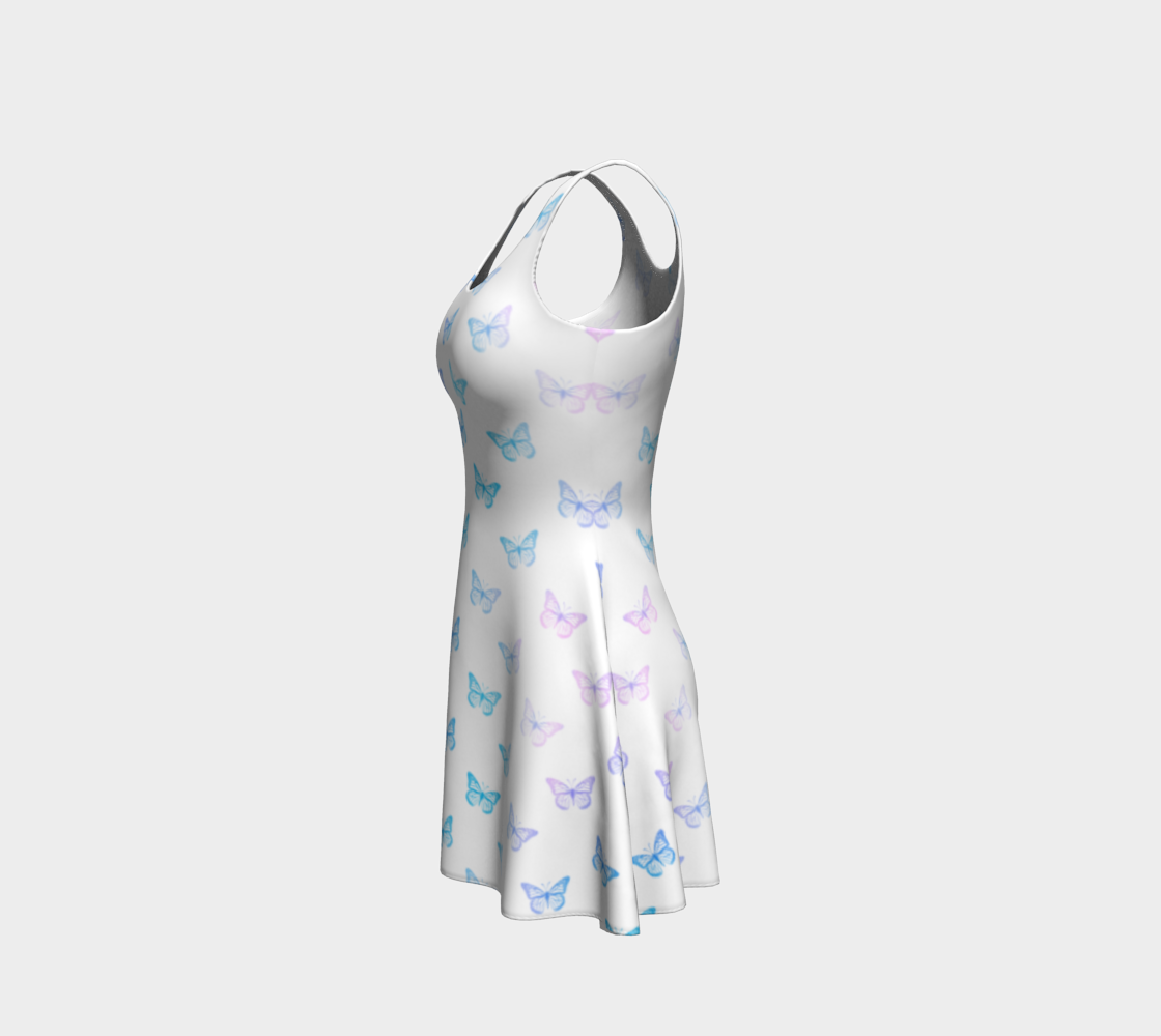 Butterflies Pattern in Blue White PInk preview #2